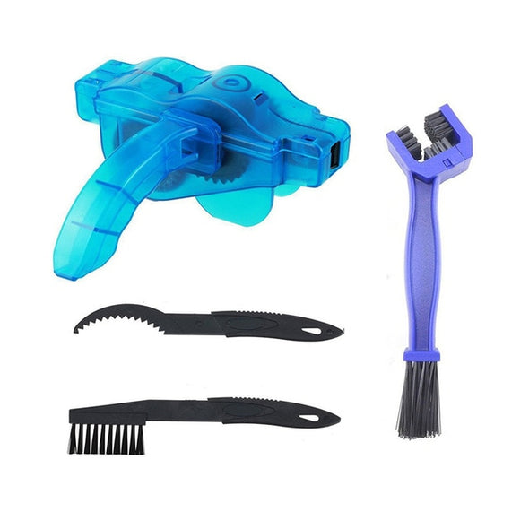 8 PCS Bike Chain Cleaner Clean Machine Brushes Cycling Cleaning Kit Bicycle Brush Maintenance Tool for Mountain, Road, City, BMX