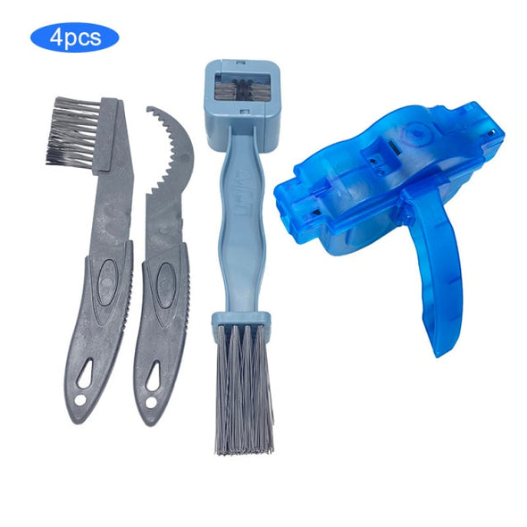 8 PCS Bike Chain Cleaner Clean Machine Brushes Cycling Cleaning Kit Bicycle Brush Maintenance Tool for Mountain, Road, City, BMX
