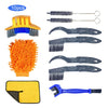 8 PCS Bike Chain Cleaner Clean Machine Brushes Cycling Cleaning Kit Bicycle Brush Maintenance Tool for Mountain, Road, City, BMX